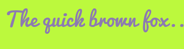 Image with Font Color 8C7AB2 and Background Color BCF93D